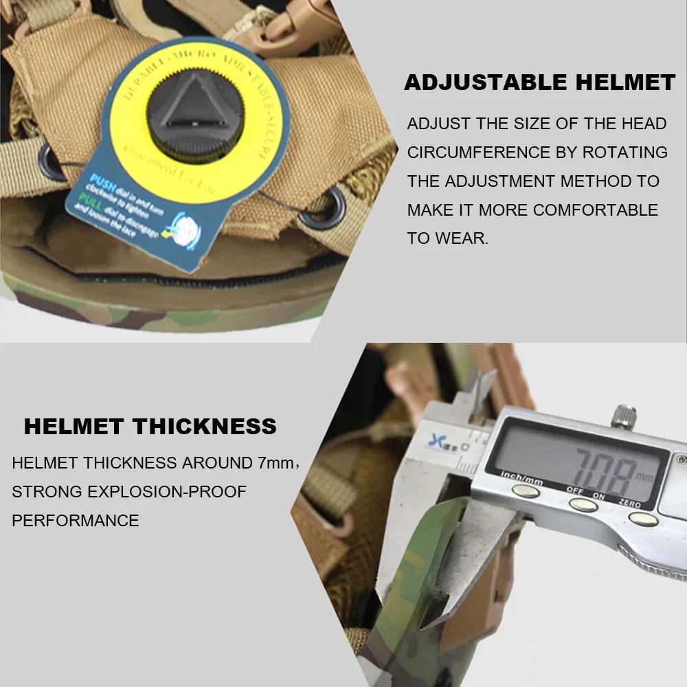 Wendy-Casco táctico de combate para Airsoft, accesorio balístico de seguridad, ajustable, para deportes de caza al aire libre, equipo de equitación, versión 3,0 - imagen 5