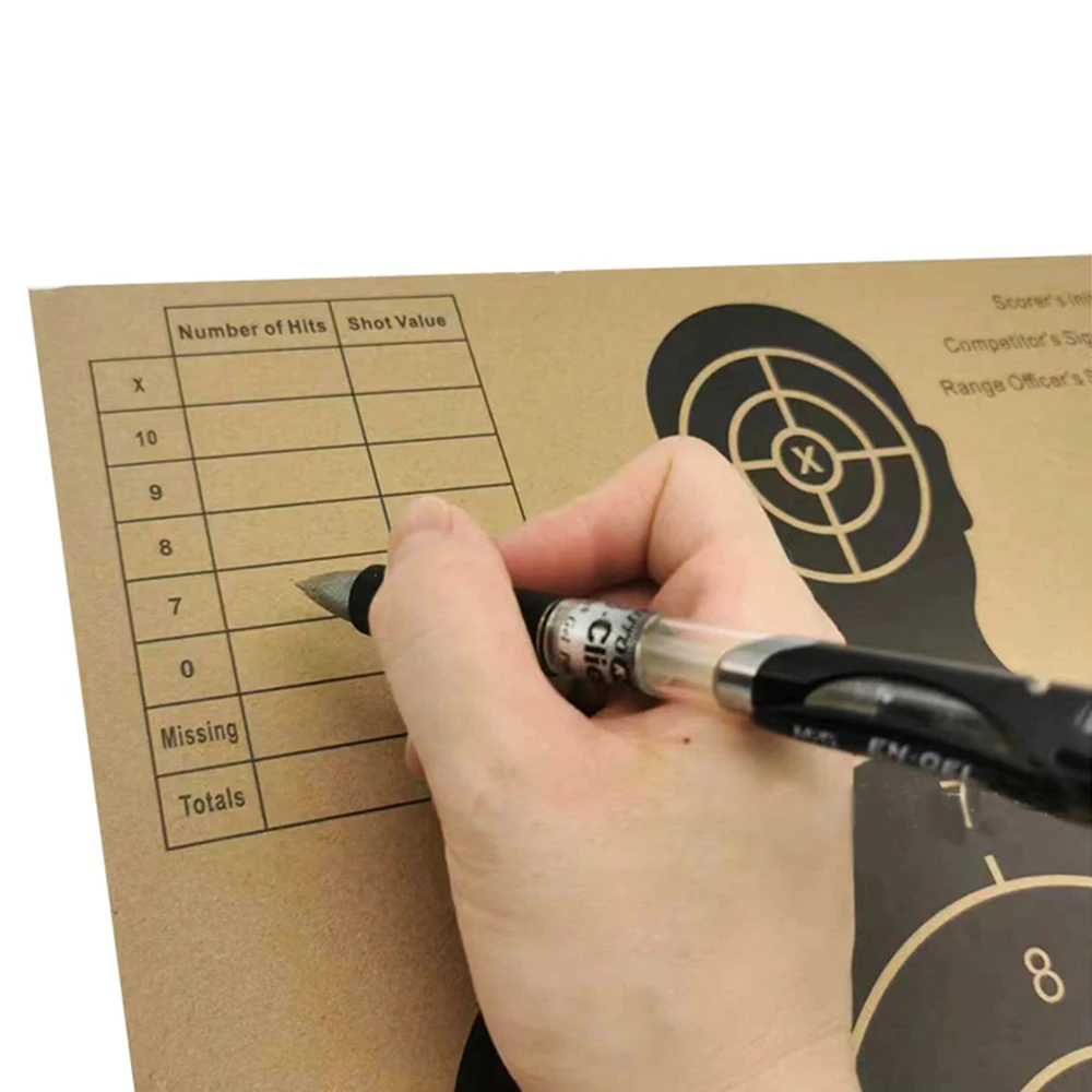 Objetivos de cartón con silueta, tamaño grande, 40x33cm/16x13 '', objetivos de papel corrugado de tres capas, práctica de entrenamiento de tiro, 10 Uds. - imagen 5