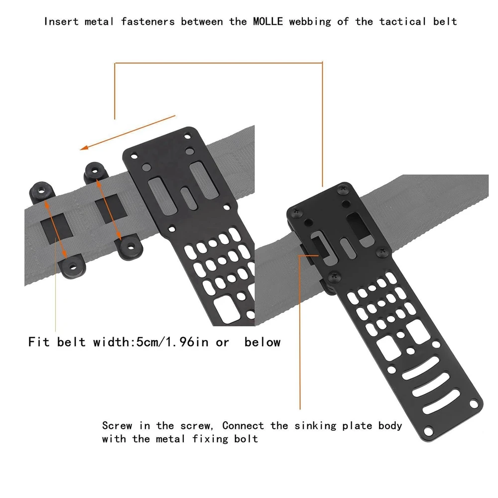 Adaptador de funda para pierna caída Accesorios para cinturón de servicio 360 ° Soportes receptores adaptadores de plataforma con funda de rotación con correa para el muslo para QLS - imagen 5