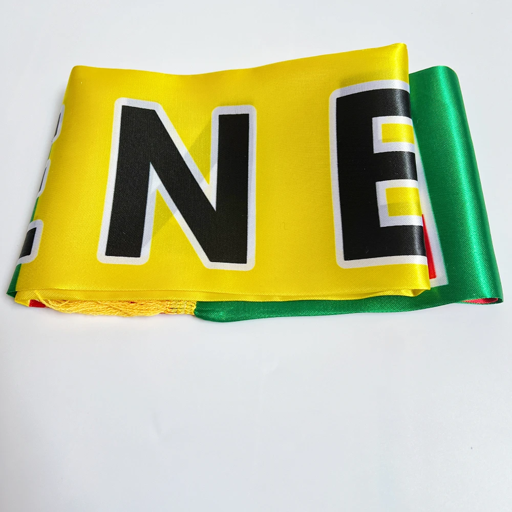Bufanda estampada bandera senegalesa – Doble cara con borlas - imagen 2