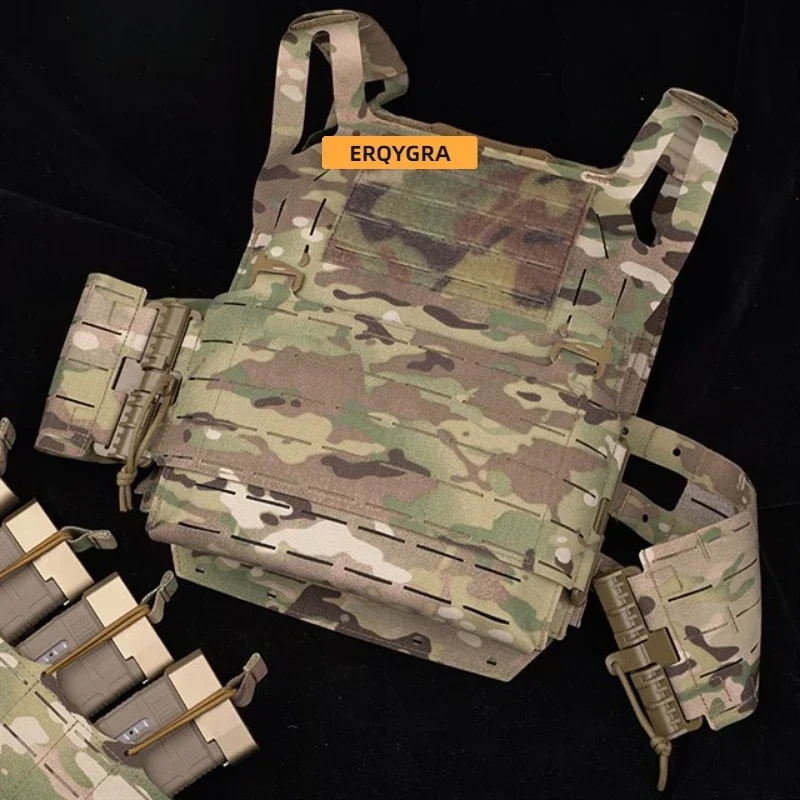 ERQYGRA-Chaleco táctico de combate y caza Molle CS, sistema de entrenamiento protector de tiro, Panel frontal desmontable, equipo deportivo al aire libre - imagen 5