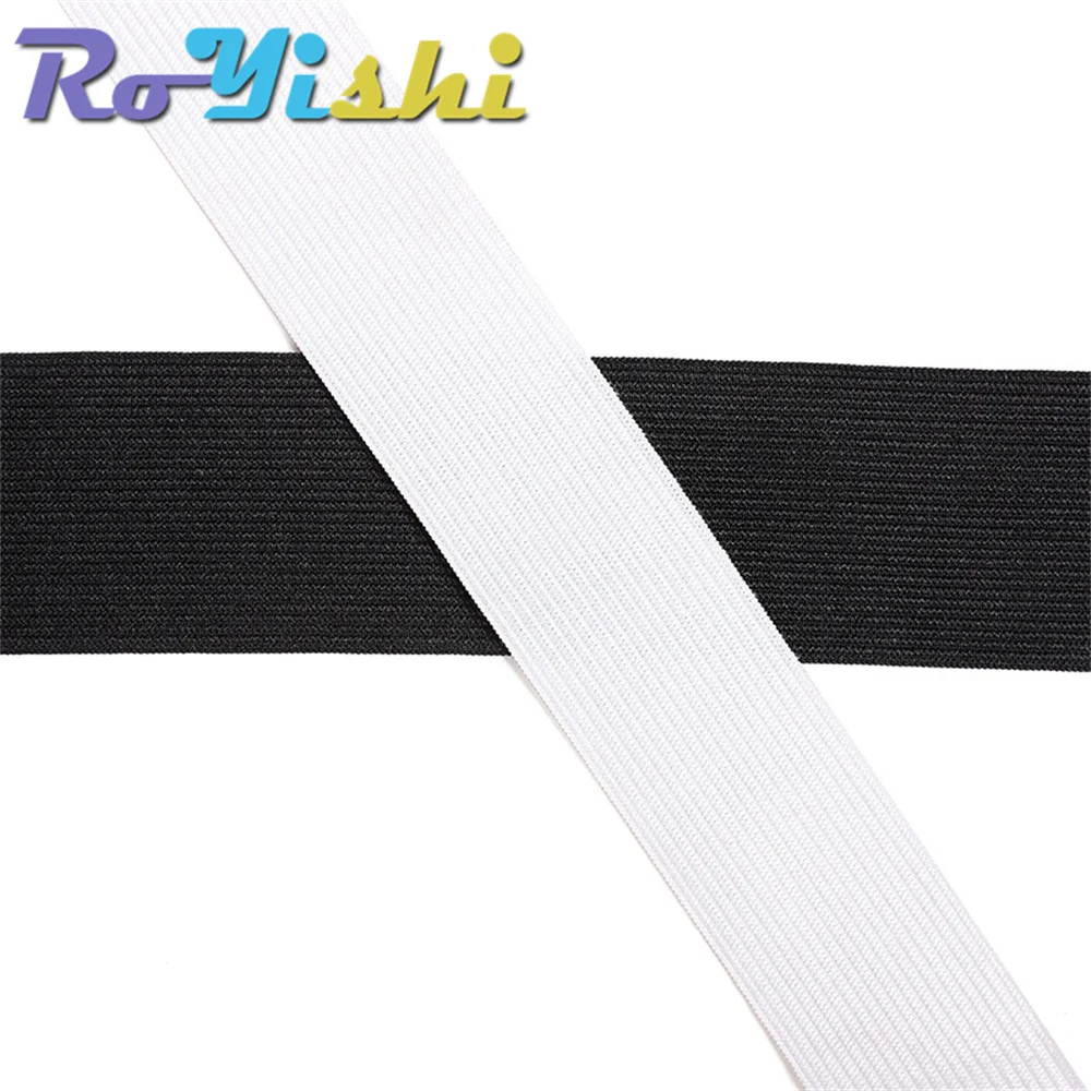 Bandas Elásticas planas para bebé embarazada, goma de nailon, color blanco y negro, costura artesanal, prendas, pantalones, bolsas, accesorios, 10-50MM - imagen 4