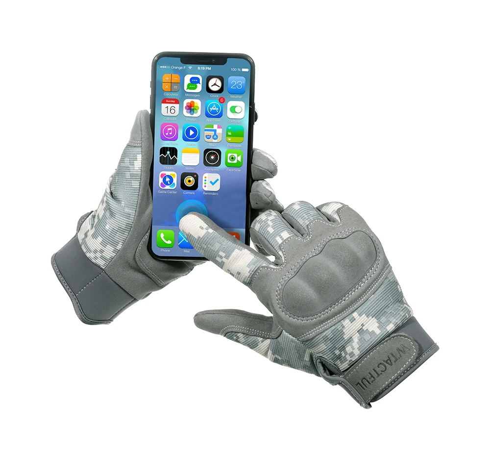 Guante de ciclismo táctico de camuflaje para hombre, manoplas de dedo completo para pantalla táctil, deportes, militares, Airsoft, tiro, motocicleta - imagen 3