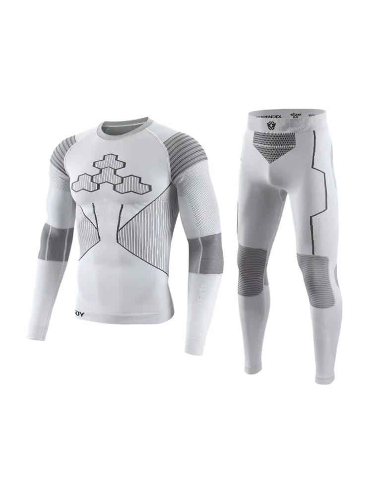 Ropa interior térmica sin costuras para hombres, suave, transpirable, ajustada, adelgazante, Yoga, Fitness, gimnasio, esquí debajo de la ropa - imagen 2