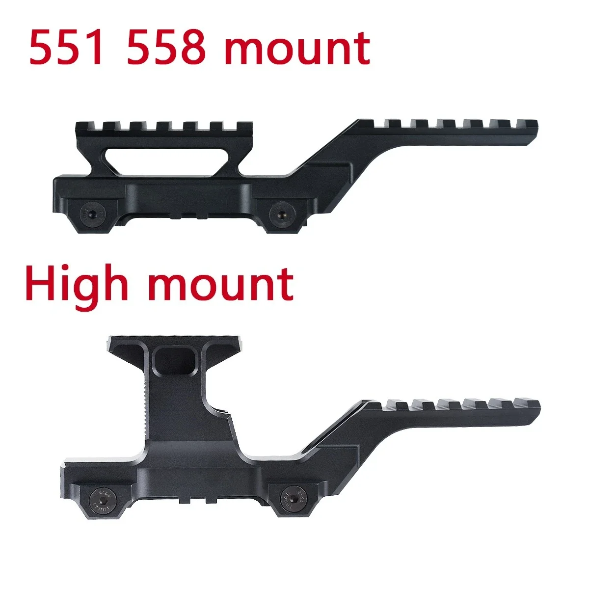 2,91 "551 558 G33 G43 UNIDAD FAST FTC palanca de montaje altura óptica soportes tácticos Riser Scope T01 Red Dot Sight PEQ-15 Riser Mount - imagen 4