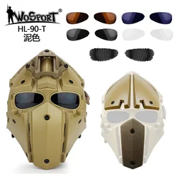 Casco táctico para airsoft con máscara de protección