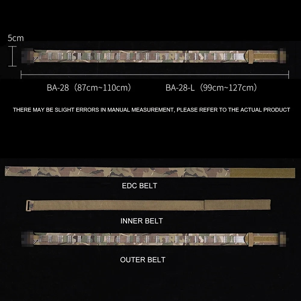 Cinturón de combate especial táctico 3 en 1 hebilla de Metal de liberación rápida caza al aire libre tiro Airsoft MOLLE cinturón Universal diario para hombres - imagen 3