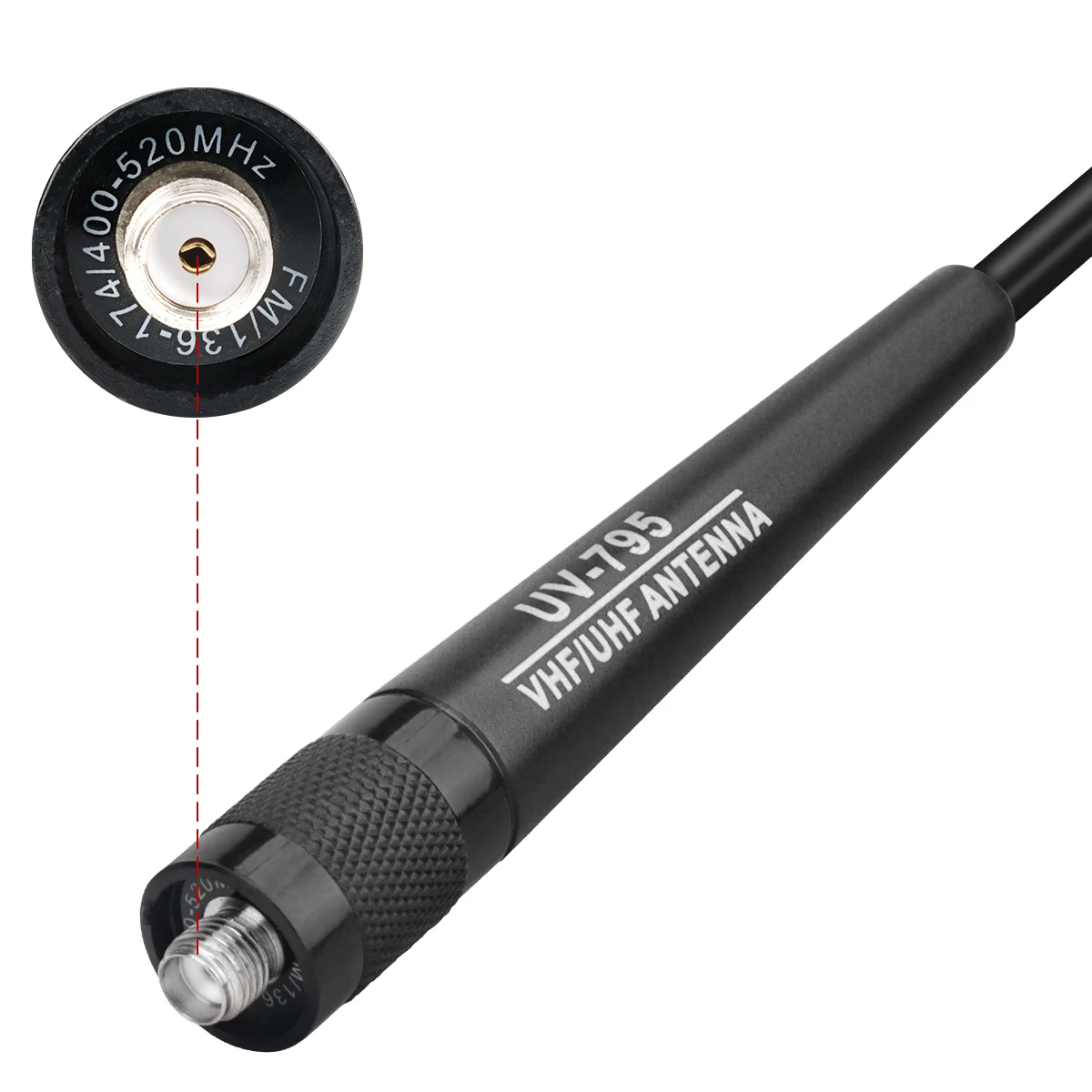 ABBREE UV-795 SMA-antena hembra de doble banda de alta ganancia para Baofeng UV-5RH UV-32 UV-28 BF-888S Quansheng UV-K6 Radioaficionado bidireccional - imagen 5