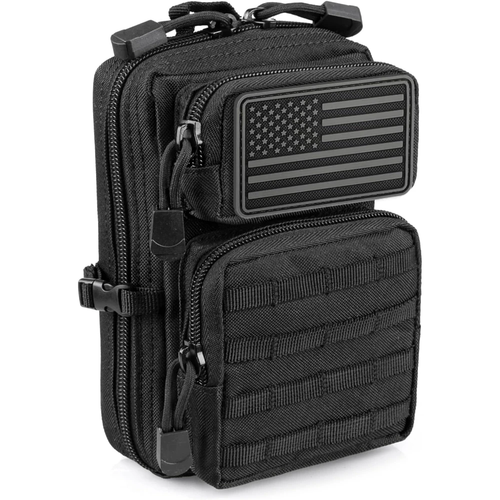 Bolsa táctica MOLLE EDC de cintura con bolsillo para teléfono