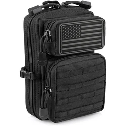 Bolsa táctica MOLLE EDC de cintura con bolsillo para teléfono