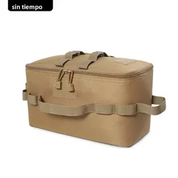 Bolsa camping gran capacidad organizador para vajilla y tanque de gas