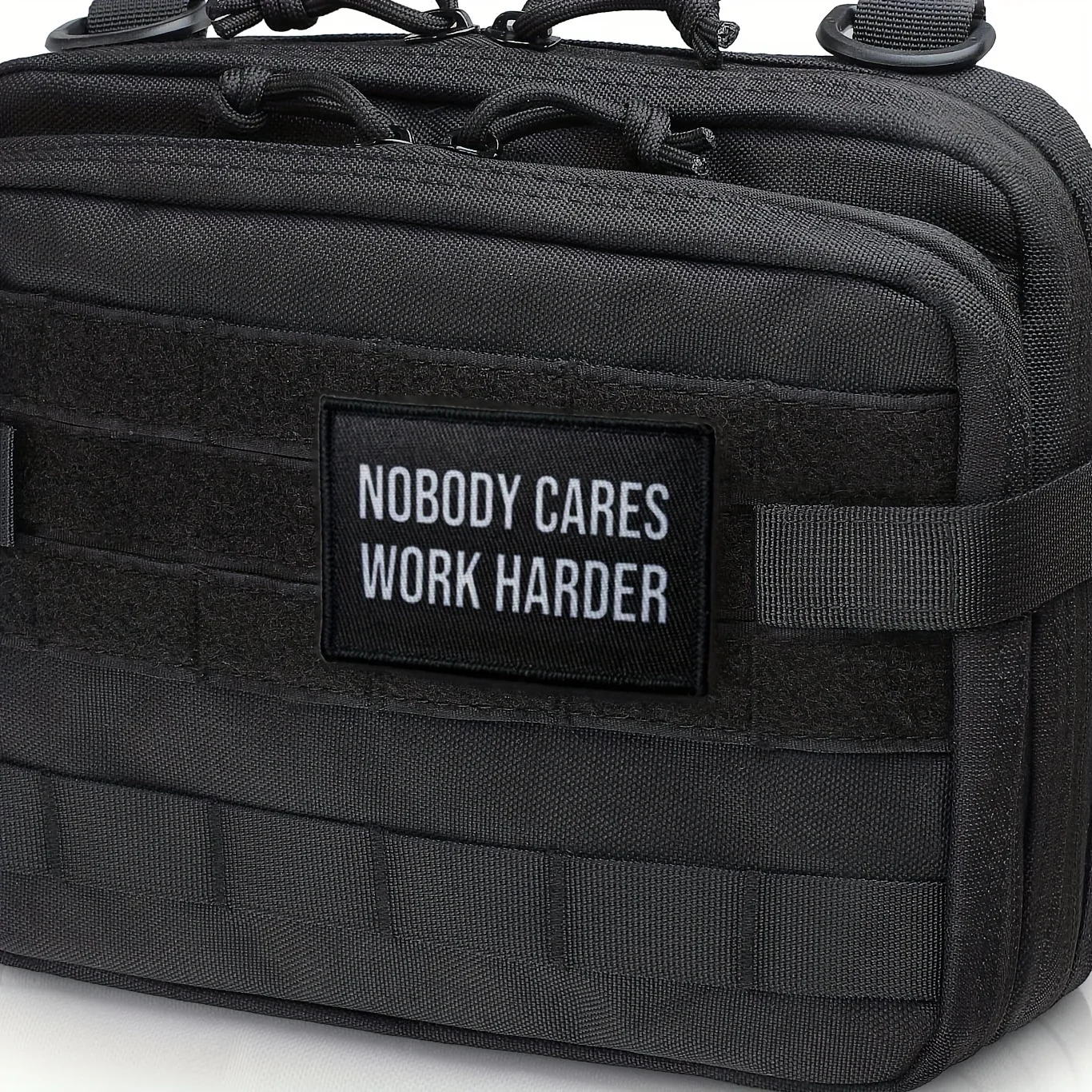 No importa el trabajo más duro Parche de moral Parche bordado con respaldo de gancho y bucle para sombreros, bolsos y chaquetas - imagen 4