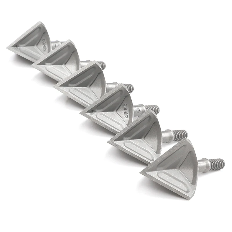 3/6/9/12 Uds puntas anchas de caza 100 hojas de grano punta de flecha de tiro con arco de acero inoxidable para caza con arco tiro al aire libre - imagen 5