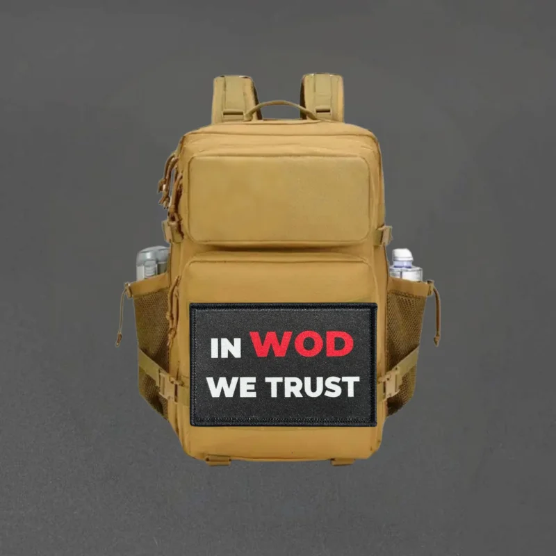 En WOD We Trust parche de impresión chaleco táctico gancho y bucle insignia de moral mochila pegatinas decorativas brazalete parches para ropa