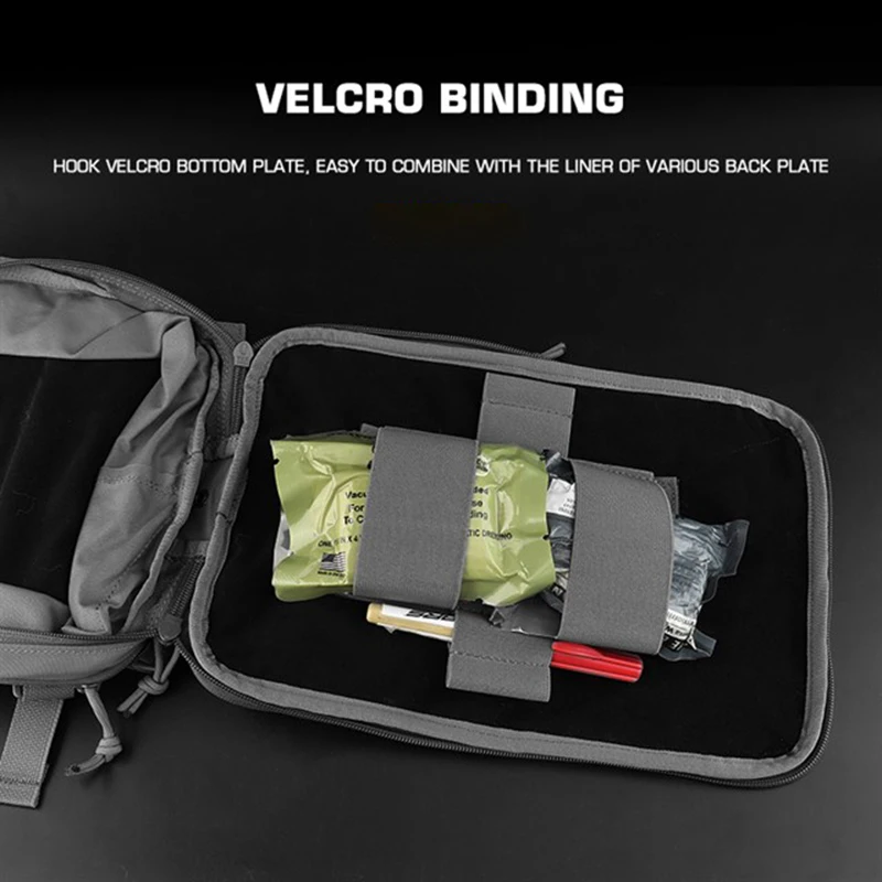 Bolsa médica táctica, organizador Modular, Panel de inserción con gancho trasero, vendaje táctico, soporte de fijación de torniquete - imagen 5