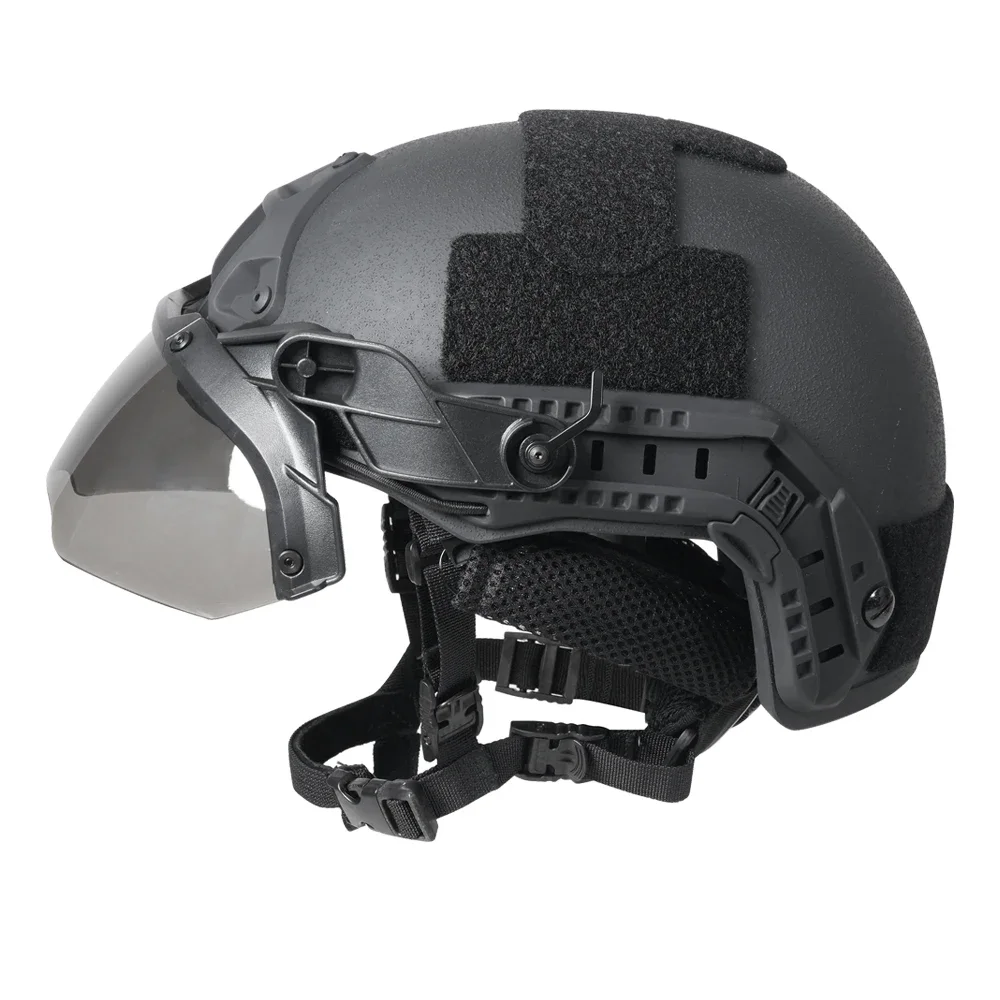 Casco táctico OP gafas con cuernos desmontable casco FAST MICH antivaho y antidisturbios OP CS gafas protectoras ajustables - imagen 3