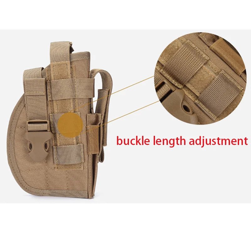 Pistolera táctica Molle para pistola, Airsoft, pistola de tiro, revólver, caza, Magzine, compacta, militar, para Glock 17 19 - imagen 2
