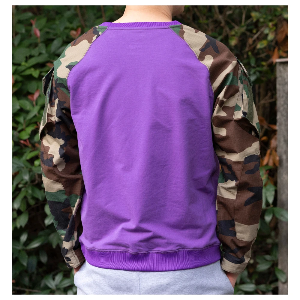 Táctico Cuatro Peines Color Clash Hombre de moda Resistente al desgaste pero se resistir a la pelota, usando una sudadera con capucha de alto rebote en el interior - imagen 4