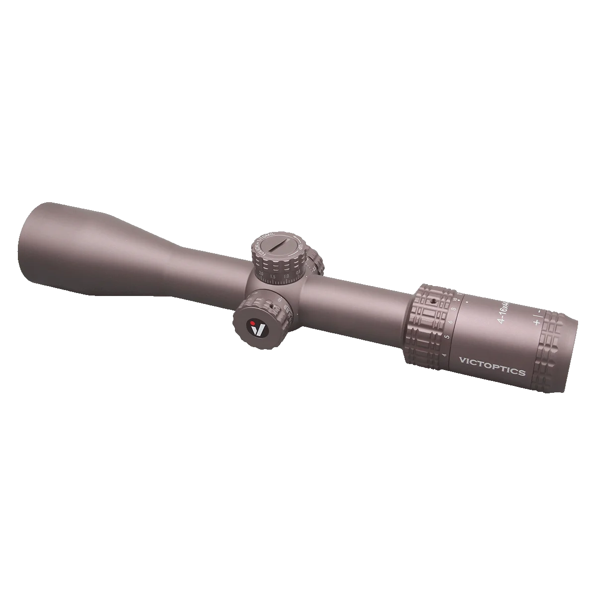 VictOptics-mira telescópica S4 4-16x44 SFP Coyote FDE, retícula de patente de diseño personalizado, exclusiva para pistolas de aire y armas de fuego, compatible con AR 15 - imagen 3