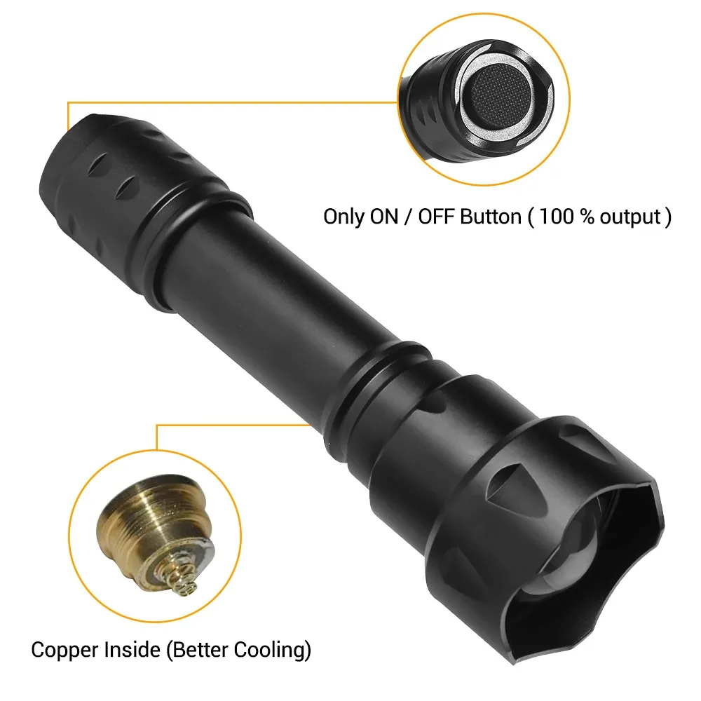 Linterna infrarroja táctica de 850nm y 940nm, arma con zoom, luz, iluminador IR, arma, linterna para dispositivo de visión nocturna - imagen 4