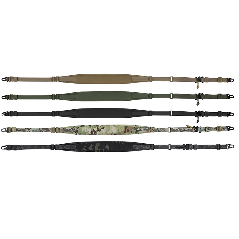 Arnés de doble punto multifuncional de camuflaje para exteriores, correa de protección para pistola táctica con cuerda colgante - imagen 3