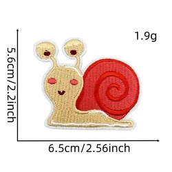 Parche termoadhesivo bordado caracol rosa estilo lazo – Para niña