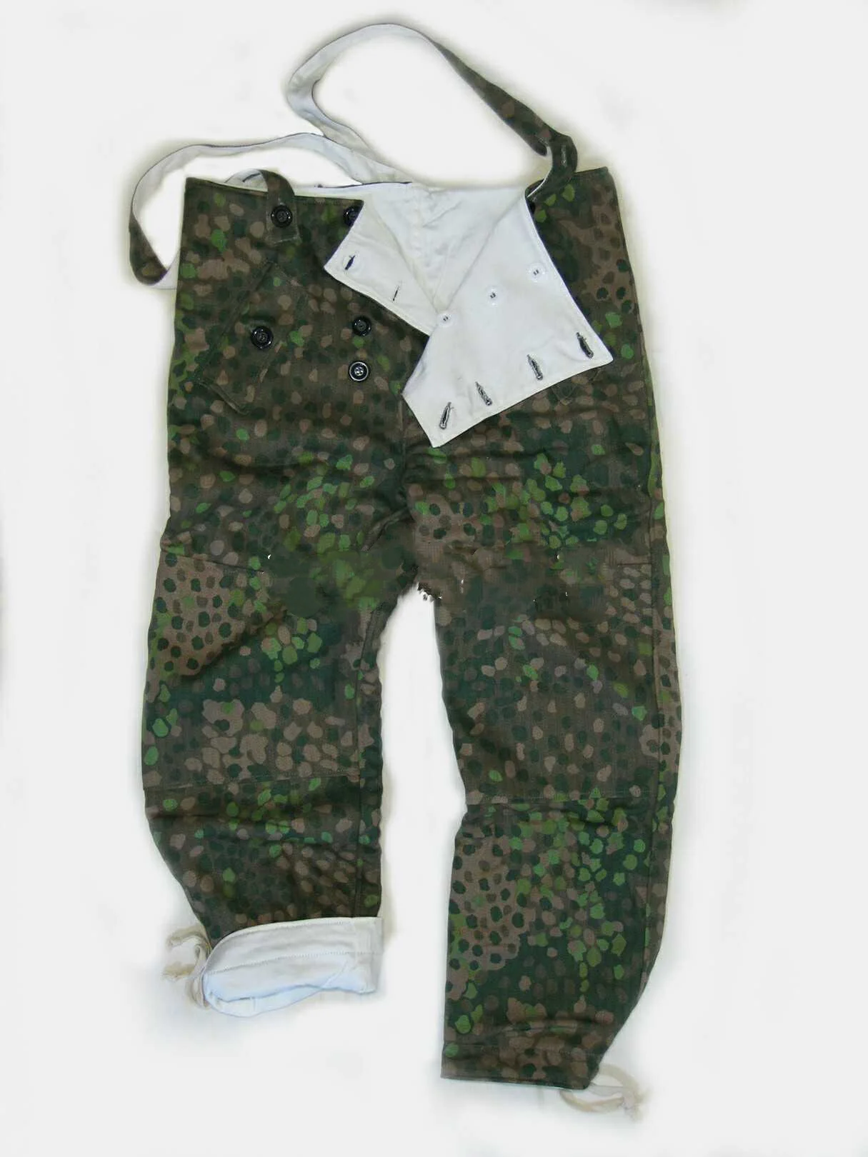 Pantalones de algodón de doble cara de camuflaje de guisante alemán Pantalones de algodón de camuflaje Dot44