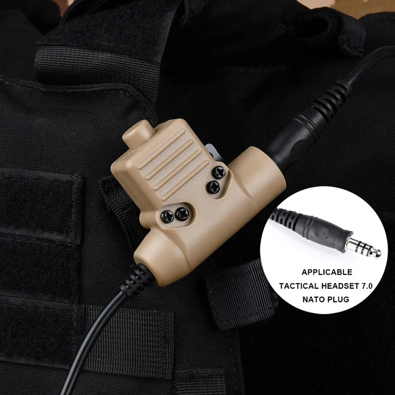 WADSN táctico U94 PTT 7,0 Cable adaptador de auriculares para Walkie Talkie TYT F8 ipsc accesorios Radio Motorola Kenwood - imagen 5