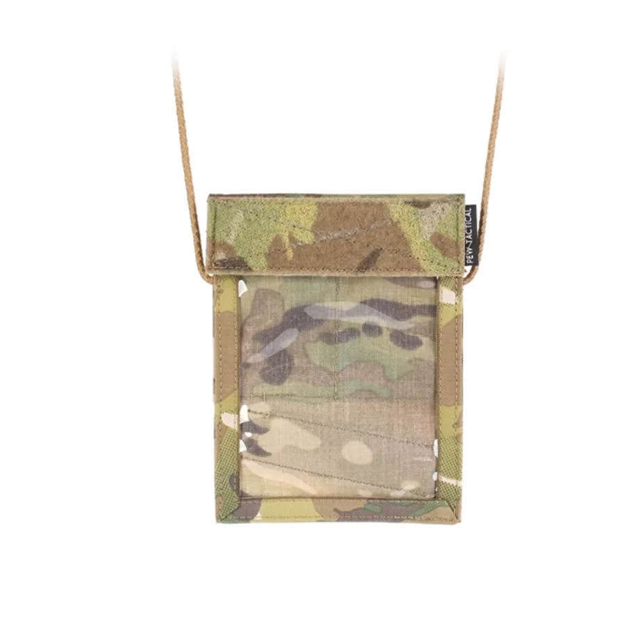 Tarjeta de trabajo táctica al aire libre estilo SS/tarjeta de exposición/portatarjetas de identificación bolsillo para tarjetas en el pecho con cuerda colgante - imagen 2