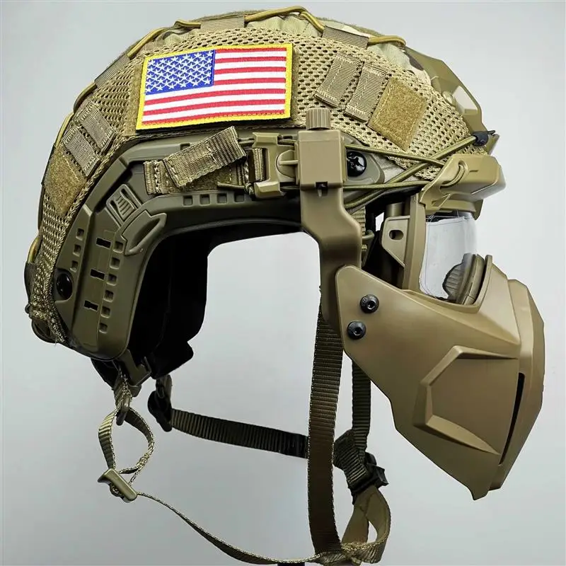 Aqzxdc-casco táctico rápido, casco de Dios de guerra de zona oscura, máscara protectora para juego de guerra, equipo Cs final de fuerzas especiales - imagen 3