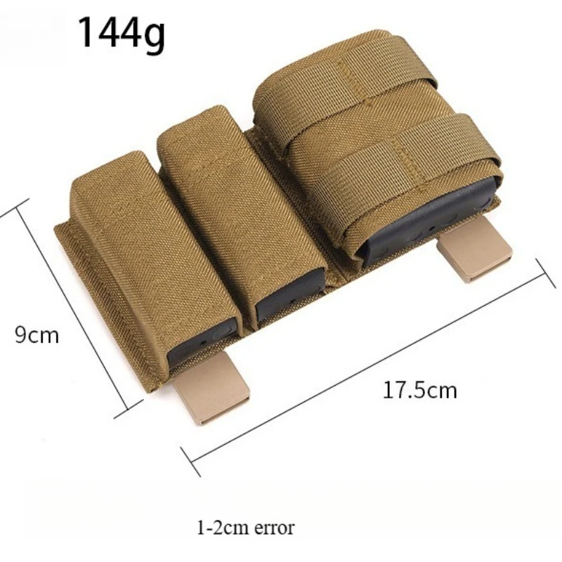 Bolsa táctica MOLLE para revistas dobles de 9 mm y individuales 5,56, bolsa de almacenamiento de accesorios rápidos - imagen 5