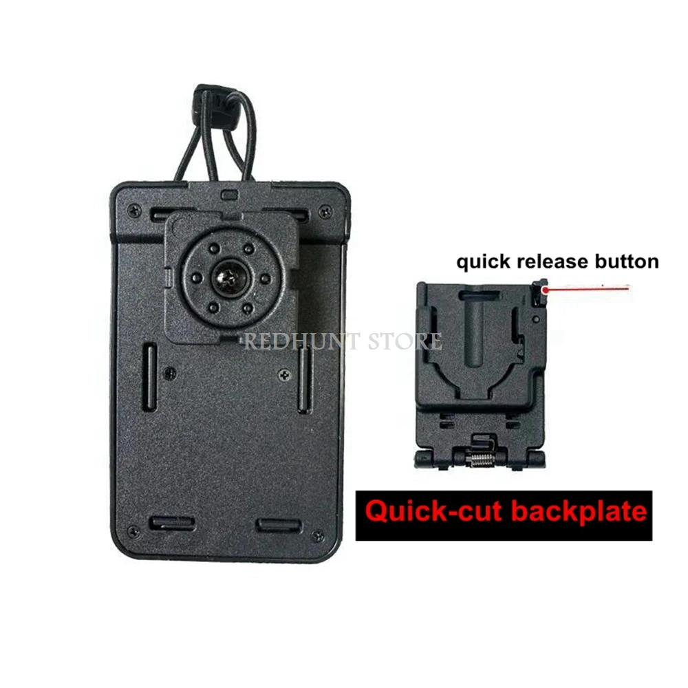 Soporte de Radio Universal, bolsa de Radio para cinturón de servicio con Clip para cinturón, accesorios para aplicación de la ley, bolsa para Walkie Talkie, bolsa MOLLE - imagen 4