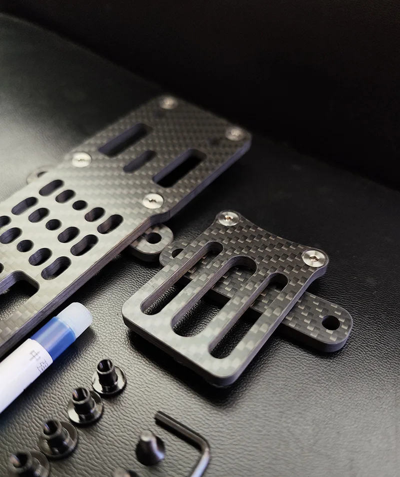 Placa de extensión de montaje de pierna de fibra de carbono táctica con plataforma de pierna abatible de funda Modular - imagen 5