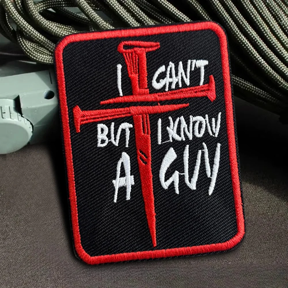 No puedo pero lo puedo salir una comida parches tácticos gancho y bucle parche bordado Chevron insignia militar brazalete mochila decoración pegatina - imagen 3