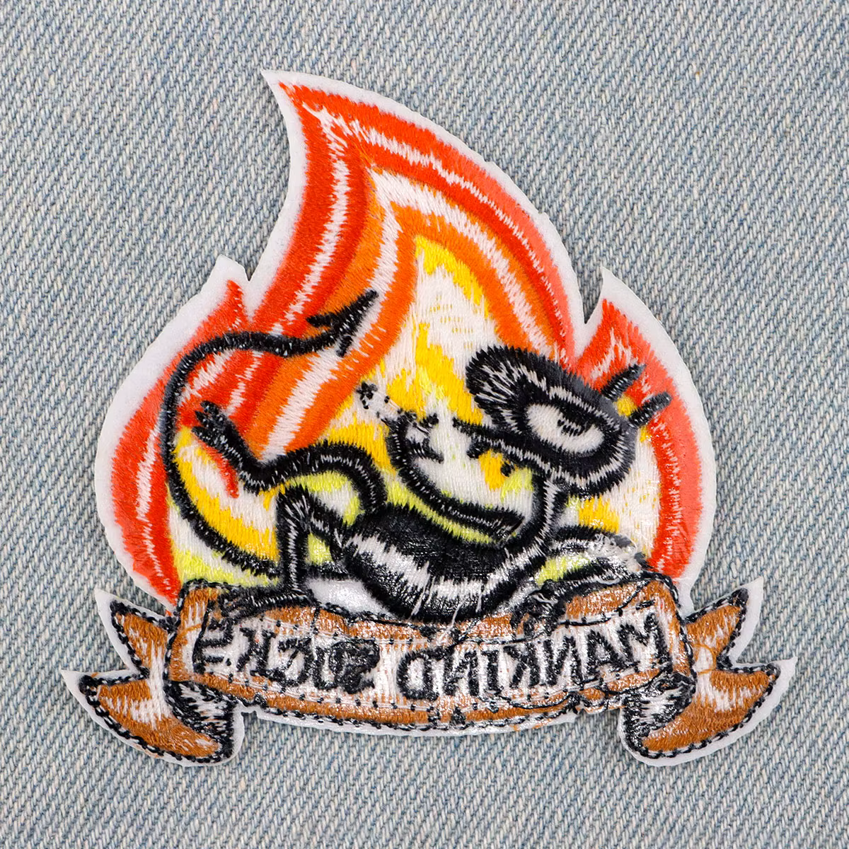 Parche termoadhesivo MANKIND SUCKS – Bordado para ropa táctica - imagen 5