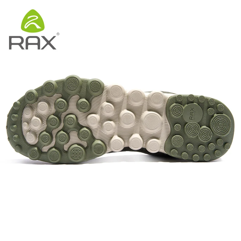 Rax-zapatos de senderismo de piel de vaca para hombre, zapatillas de escalada antideslizantes para exteriores, botas de Trekking ligeras, calzado deportivo informal - imagen 5