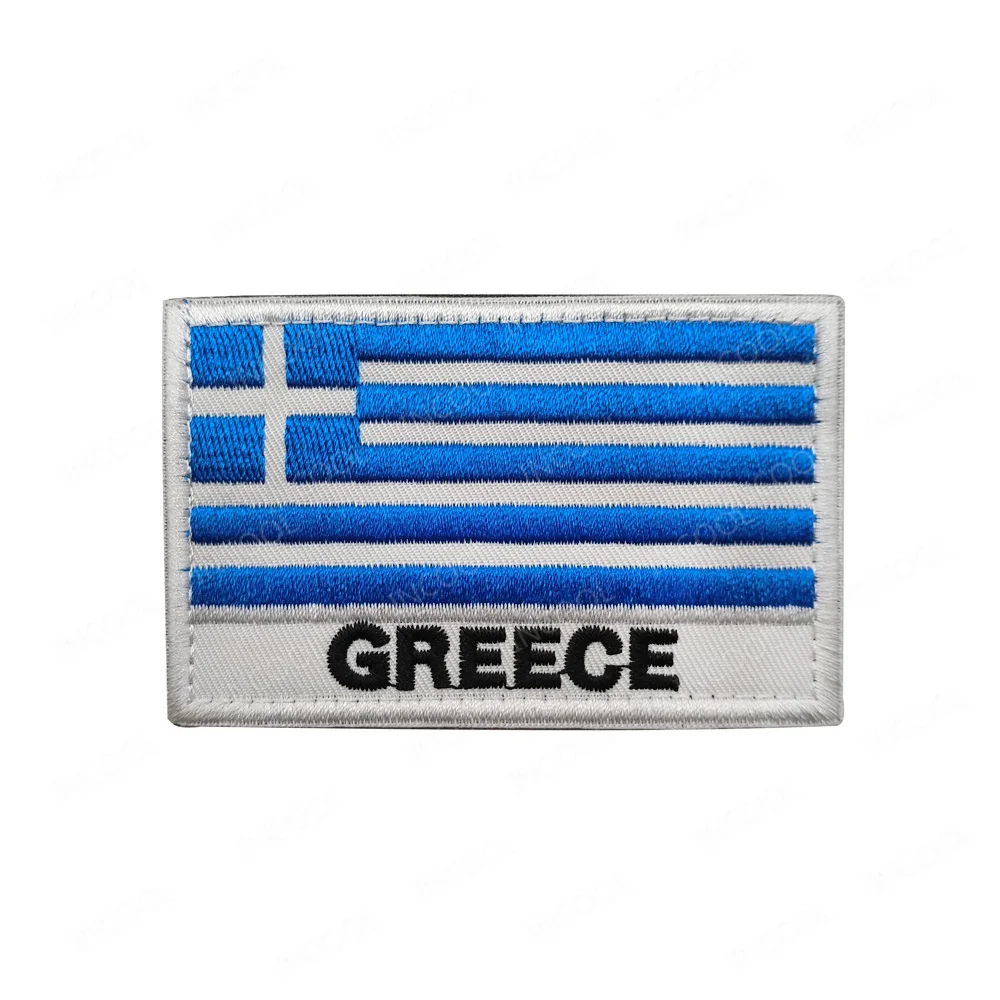 Parches bordados de bandera de Grecia, goma de PVC helénica, parche reflectante IR con apliques griegos, insignias decorativas para ropa, bolsa, chaqueta - imagen 5