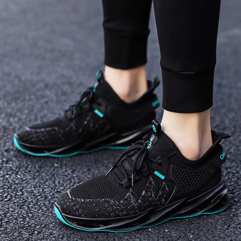 Zapatillas vulcanizadas hombre de malla con cordones ligeras