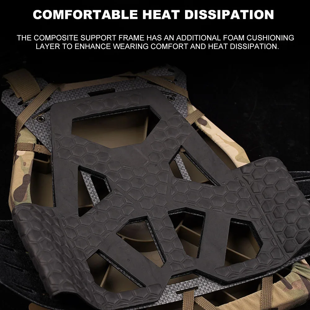 PFM chaleco táctico ligero para caza, portador de placa Militar, liberación rápida, equipo de protección para Paintball y Airsoft - imagen 5
