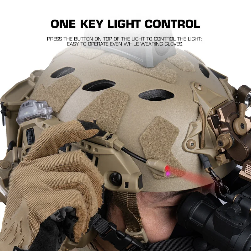 Riel de arco Modular táctico, luz LED roja/IR, accesorios para casco, luces frontales, equipo de pesca Airsoft para caza - imagen 3