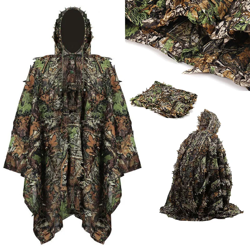 Traje táctico Ghillie 3D, traje de camuflaje de cazador, traje de camuflaje militar, traje de fotografía de vida silvestre para caza, capa del bosque - imagen 2