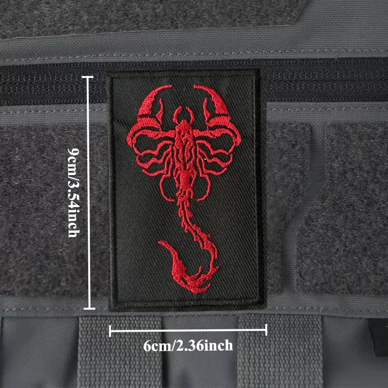 Parche táctico "Escorpion" para ropa, insignias de moral, brazalete bordado de escorpión, gancho, parches militares, pegatina para mochila - imagen 4