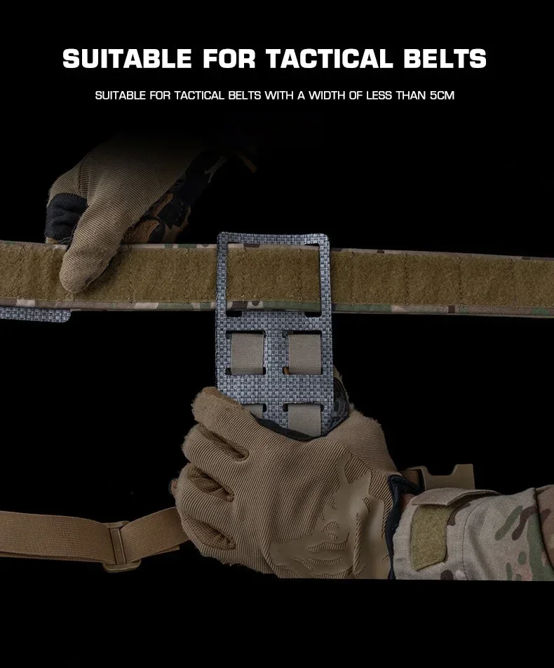 Paquete adaptador de bolsa magnética individual, Panel adaptador, plataforma de extensión de cinturón para bolsas Molle, bolsa para revistas - imagen 4