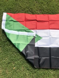 Bandera nacional Sudán doble cara de poliéster para exterior