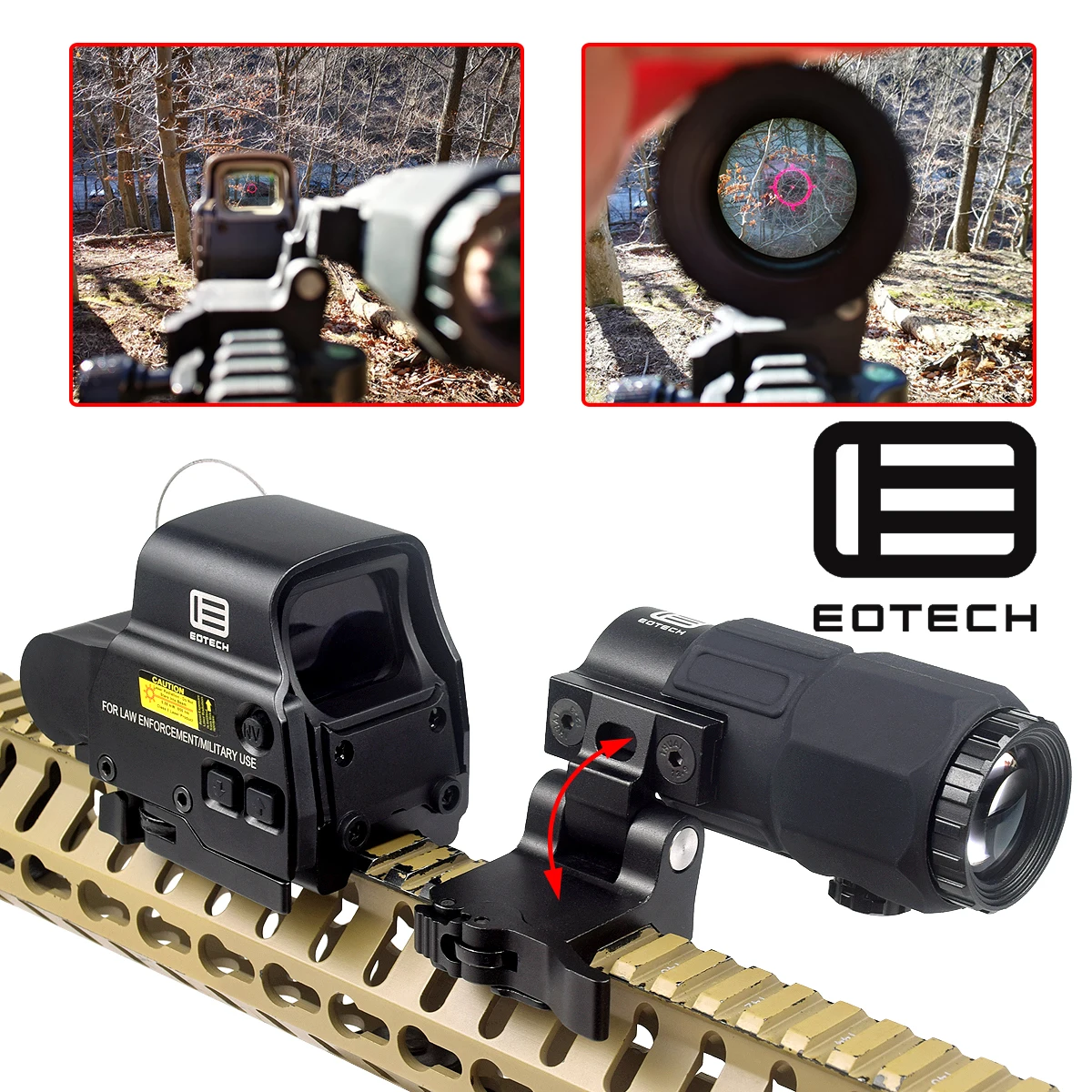 EOTECH G33 G43 G45 mira fija 3X 5X lupa alcance 551 552 553 558 unidad de mira holográfica FAST FTC 2,26 soporte elevador óptico
