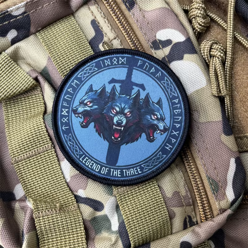 Parche táctico velcro gancho y bucle de lobos para insignia moral - imagen 4