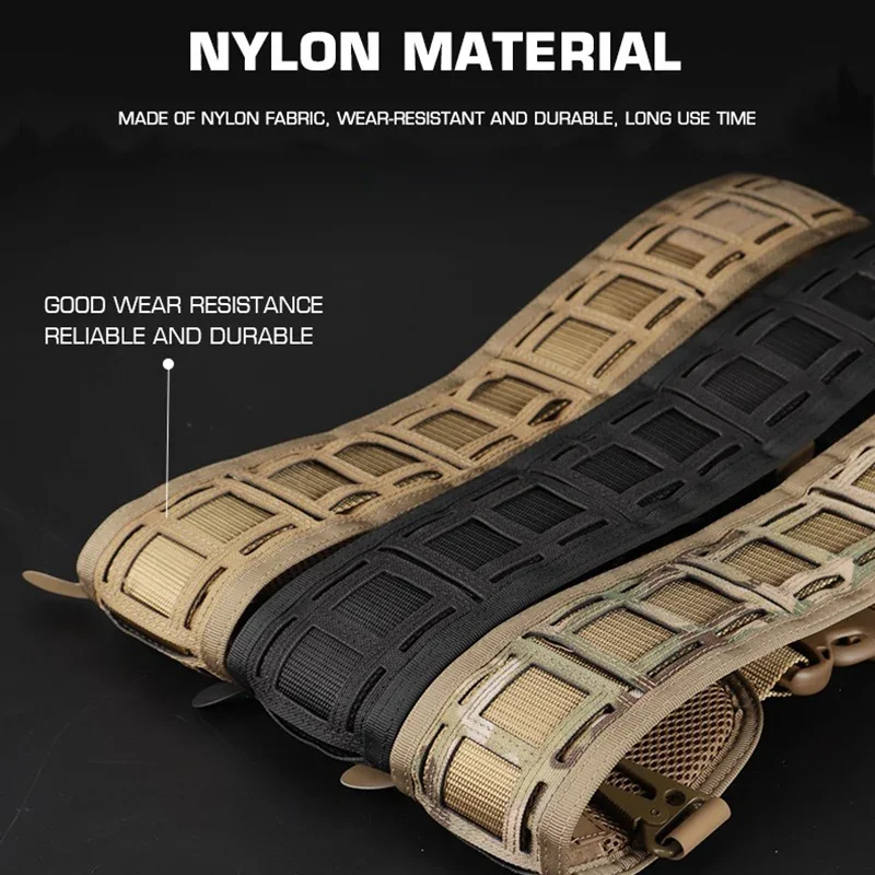 Cinturón táctico Molle, conjunto de cinturón de batalla, tiro de Paintball, juego de combate, cinturón, equipo para deportes al aire libre - imagen 5