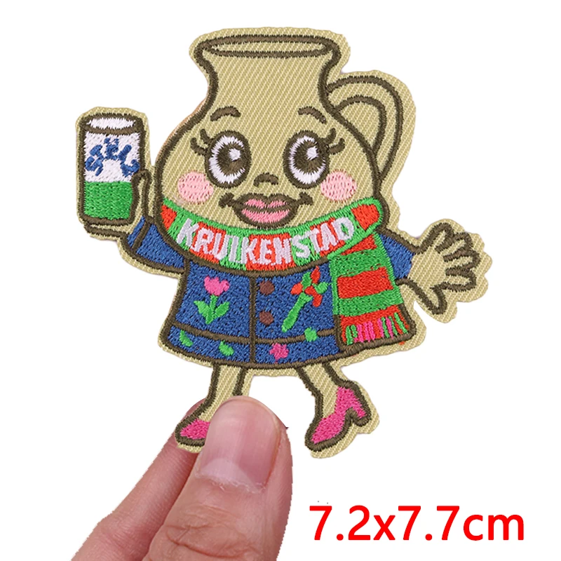 Parches bordados con emblema de Kruikenstad, parches para planchar para ropa, parche de Carnaval de Países Bajos, chaquetas, parche para coser uniforme, novedad de 2026 - imagen 2