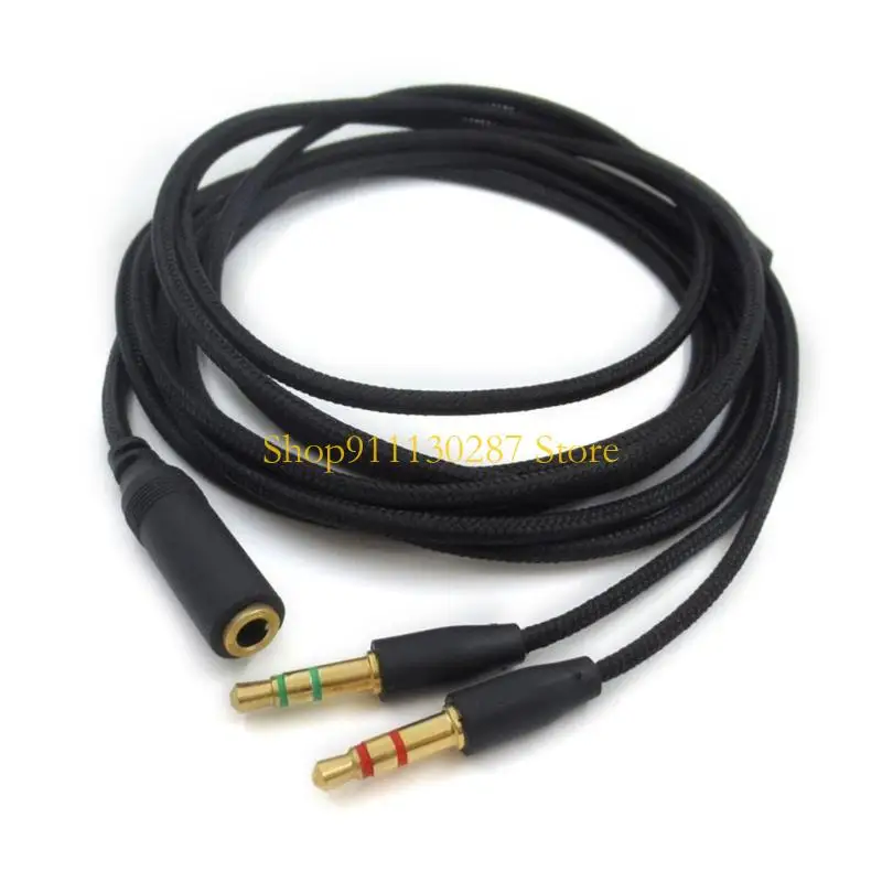 Cable auriculares J1HC grado audiófilo para Electra/Kraken 7,1 V2, Cable micrófono divisor Flexible para - imagen 4