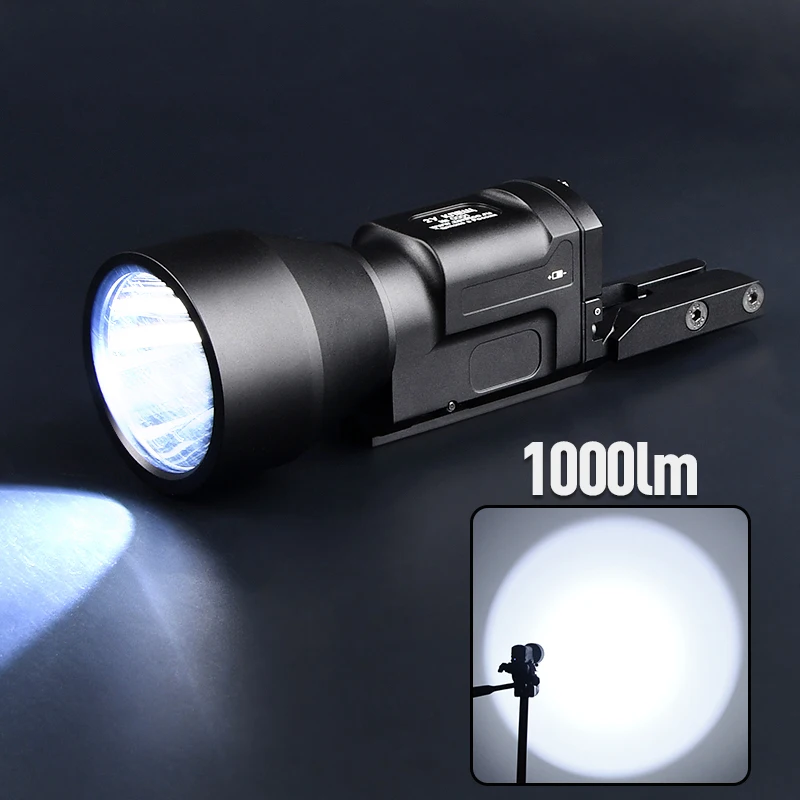 Zenitco-potente linterna LED K-2U, luz táctica de Metal KLESCH 2U AK SVD para arma, compatible con riel de 20mm con interruptor, luz estroboscópica para caza - imagen 3